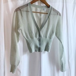 Sheer Light Green Cardigan